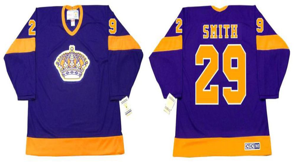 2019 Men Los Angeles Kings 29 Smith Purple CCM NHL jerseys